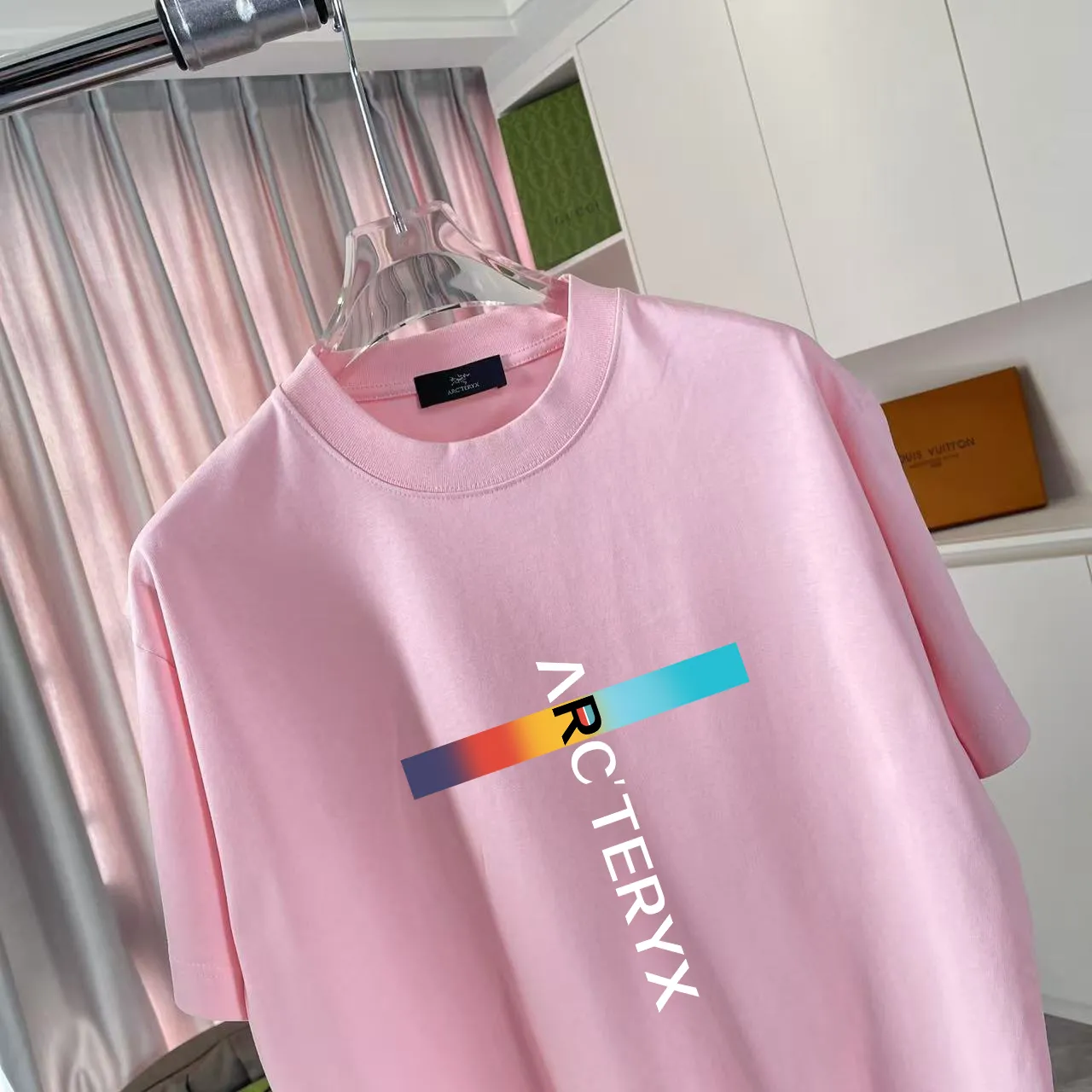 ARC'TERYX* 2025 New Arrival logo t g Same Style Size：S M L XL XXL ：Black White Pink Gray